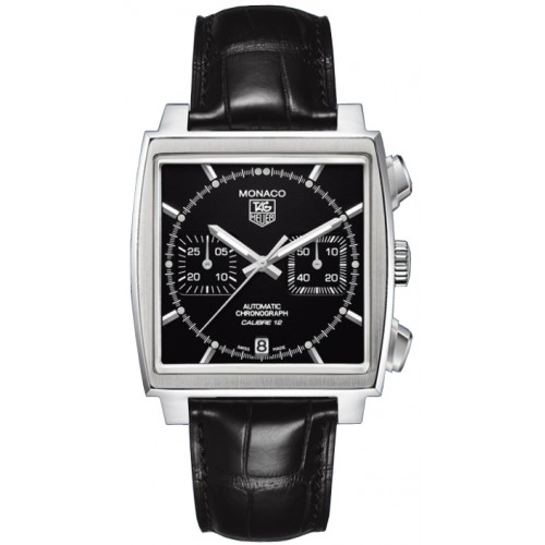 Tag Heuer Monaco Black Dial Men's Watch CAW2110-FC6177 Tag Heuer Monaco Black Dial Men's Watch CAW2110-FC6177